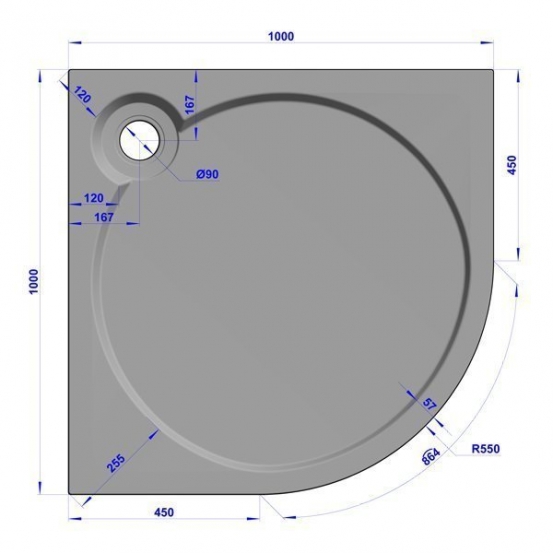 GW Deluxe 100x100x2 R-Grey #5