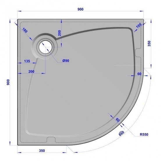 GW Deluxe 90x90x4 R-Grey #6