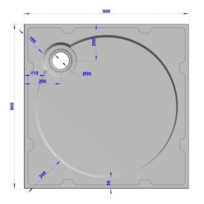 GW Deluxe 90x90x4 Q-Sand #5