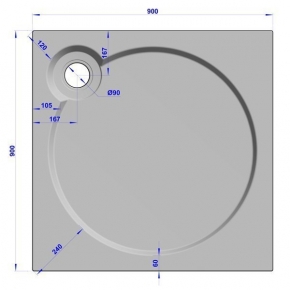 GW Deluxe 90x90x2 Q-Grey #5