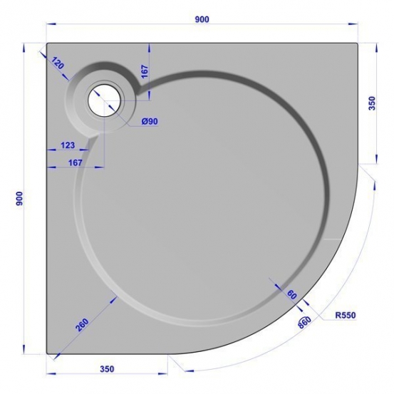 GW Deluxe 90x90x16 R-White #9