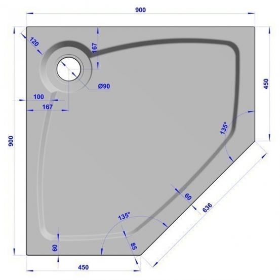 GW Deluxe 90x90x16 P-Sand #8