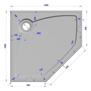 GW Deluxe 100x100x4 P-Grey #6